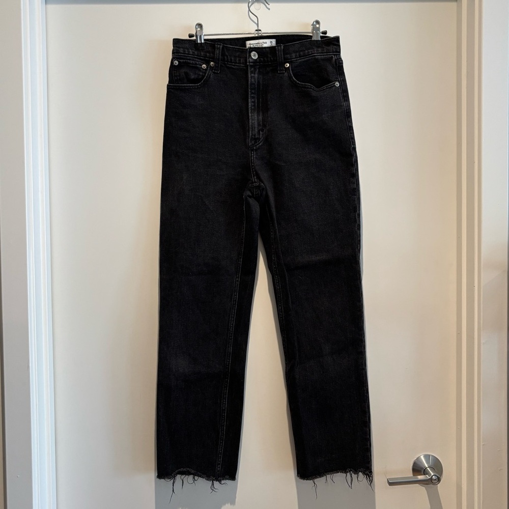 Abercrombie and Fitch Ultra High Rise Ankle Straight Jeans